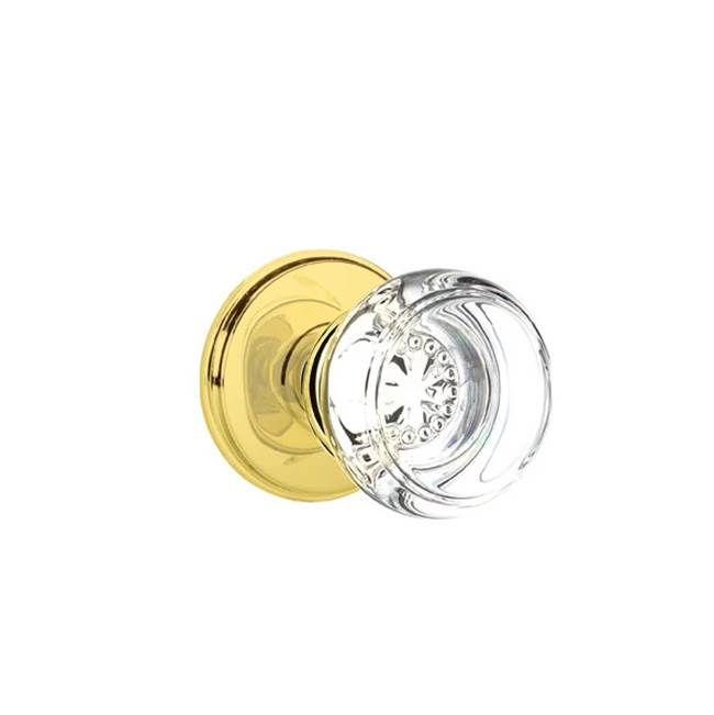 Emtek - Dummy, Watford Rosette, Georgetown Crystal Knob, US3NL - Unlacquered Brass