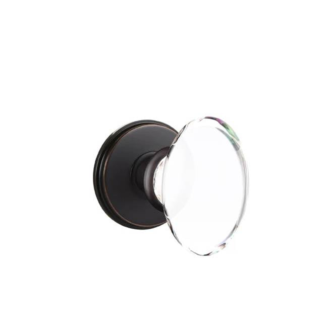 Emtek - Passage, Watford Rosette, Hampton Crystal Knob, US10B - Oil Rubbed Bronze