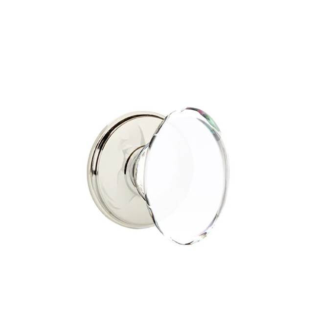 Emtek - Passage, Watford Rosette, Hampton Crystal Knob, US14 - Polished Nickel