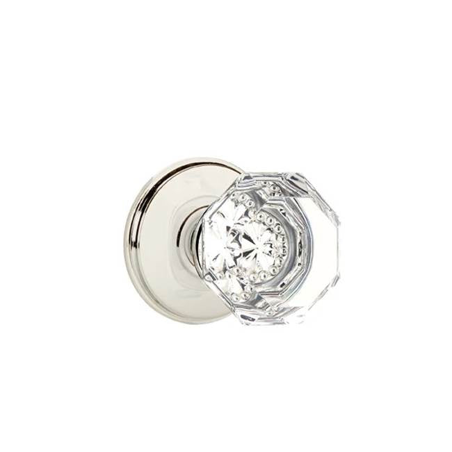 Emtek - Dummy, Watford Rosette, Old Town Crystal Knob, US14 - Polished Nickel