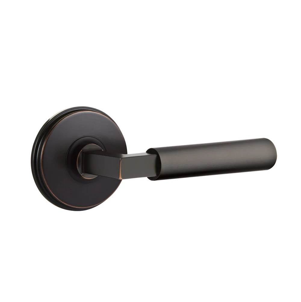 Emtek - SELECT Privacy, Watford Rosette US10B, L-Square Stem US10B, Smooth Handle US10B RH - Oil Rubbed Bronze