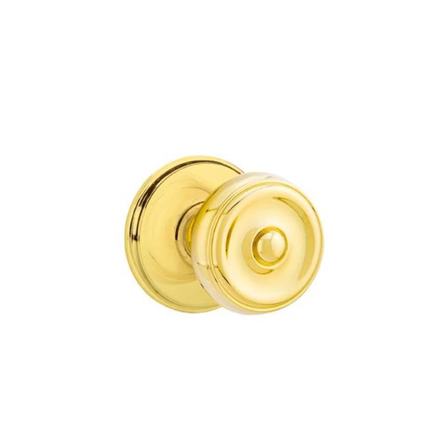 Emtek - Concealed, Privacy, Watford Rosette, Waverly Knob, US3 - Polished Brass