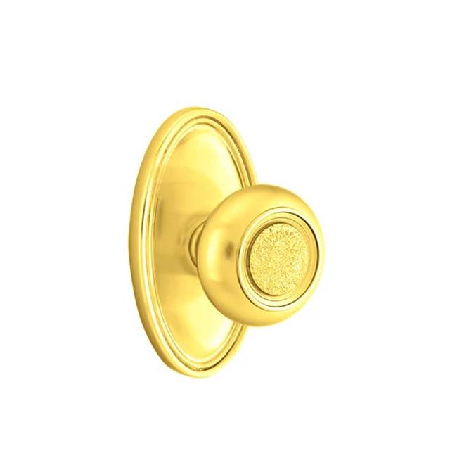 Emtek - Passage, Quincy Rosette, Belmont Knob, US3NL - Unlacquered Brass
