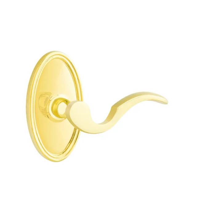 Emtek - Passage, Oval Rosette, Cortina Lever, LH, US3 Lifetime - Polished Brass
