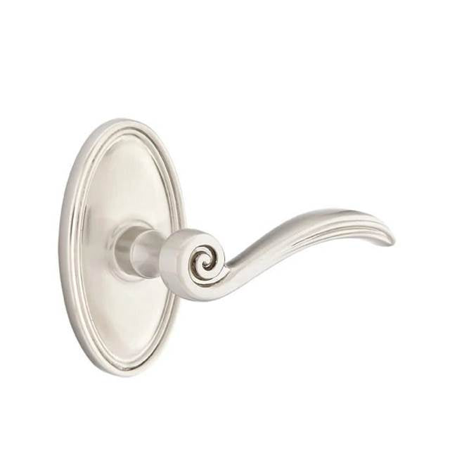 Emtek - Privacy, Oval Rosette, Elan Lever, LH, US15 - Satin Nickel