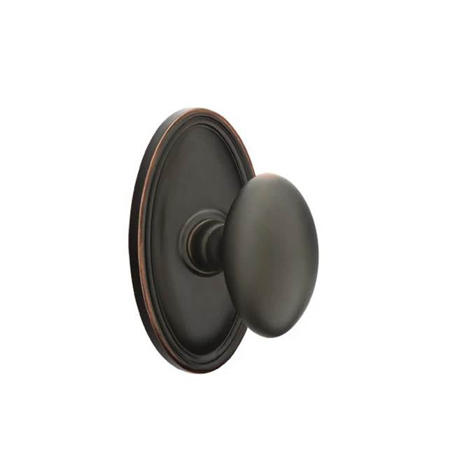 Emtek - Concealed, Privacy, Oval Rosette, Egg Knob, US10B - Oil Rubbed Bronze