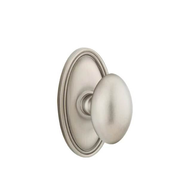 Emtek - Concealed, Privacy, Oval Rosette, Egg Knob, US15A - Pewter