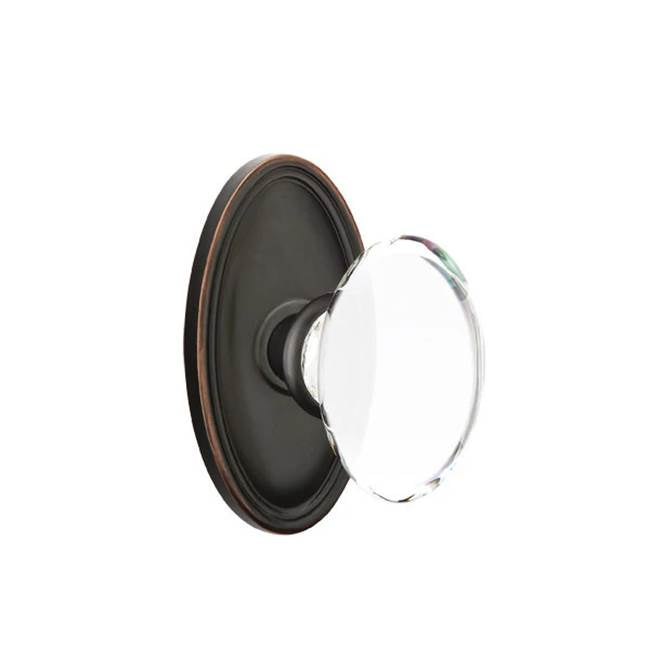Emtek - Privacy, Oval Rosette, Hampton Knob, US10B - Oil Rubbed Bronze