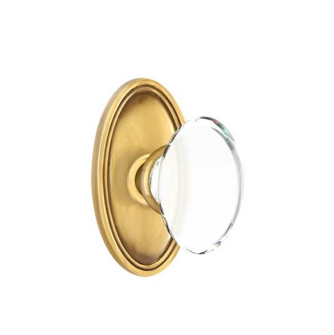 Emtek - Privacy, Oval Rosette, Hampton Knob, US7 - French Antique