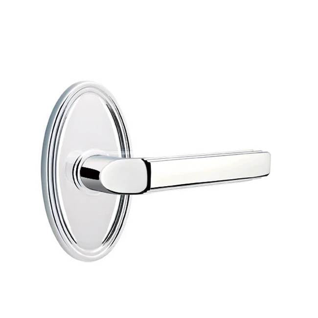 Emtek - Dummy, Oval Rosette, Milano Lever, US26 - Polished Chrome