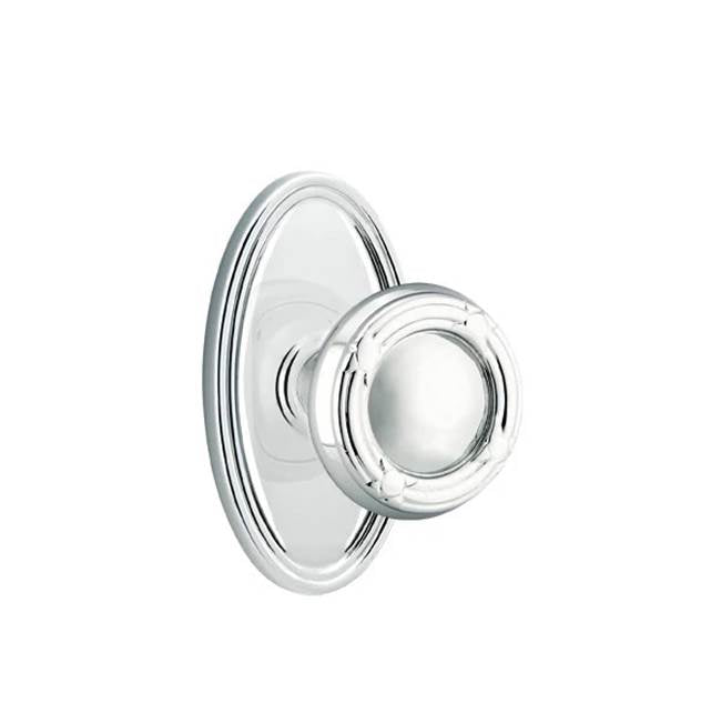 Emtek - Concealed, Passage, Oval Rosette, Ribbon and Reed Knob, US26 - Polished Chrome