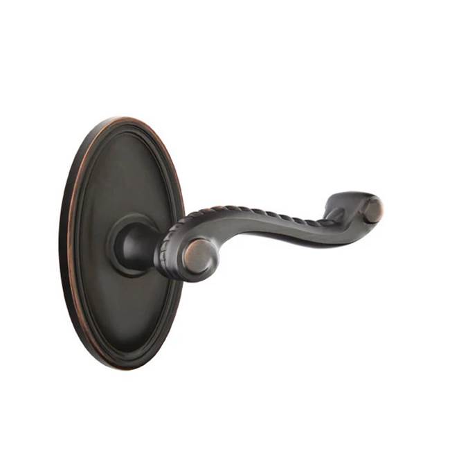 Emtek - Passage, Oval Rosette, Rope Lever, LH, US10B - Oil Rubbed Bronze