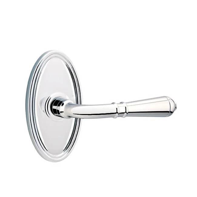 Emtek - Privacy, Oval Rosette, Turino Lever, LH, US26 - Polished Chrome