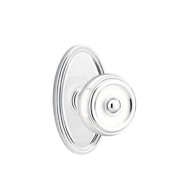 Emtek - Privacy, Oval Rosette, Waverly Knob, US26 - Polished Chrome
