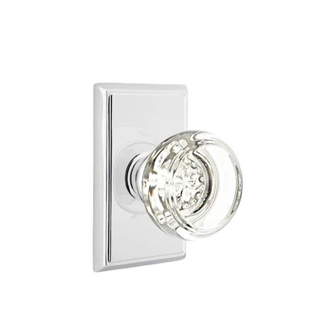 Emtek - Concealed, Passage, Rectangular Rosette, Georgetown Knob, US26 - Polished Chrome