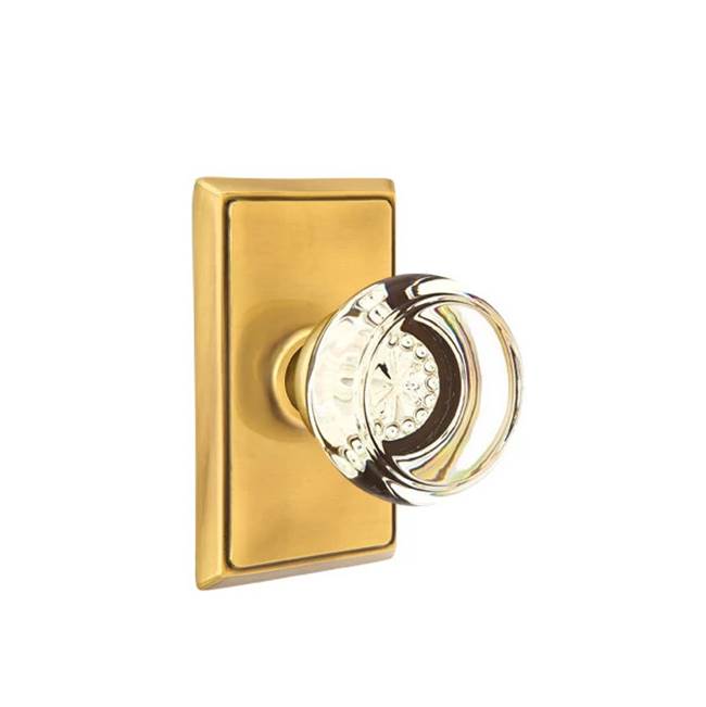 Emtek - Privacy, Rectangular Rosette, Georgetown Knob, US7 - French Antique