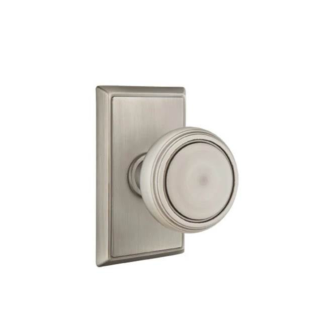 Emtek - Passage, Rectangular Rosette, Norwich Knob, US15A - Pewter