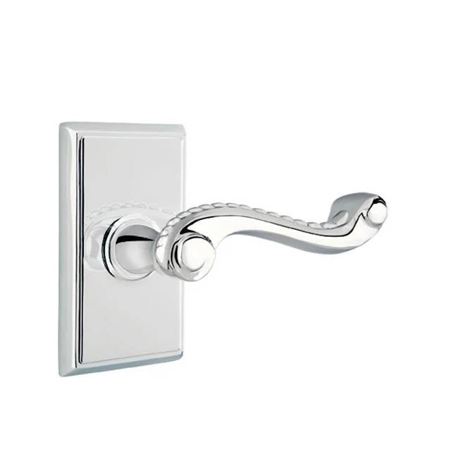 Emtek - Passage, Rectangular Rosette, Rope Lever, LH, US26 - Polished Chrome
