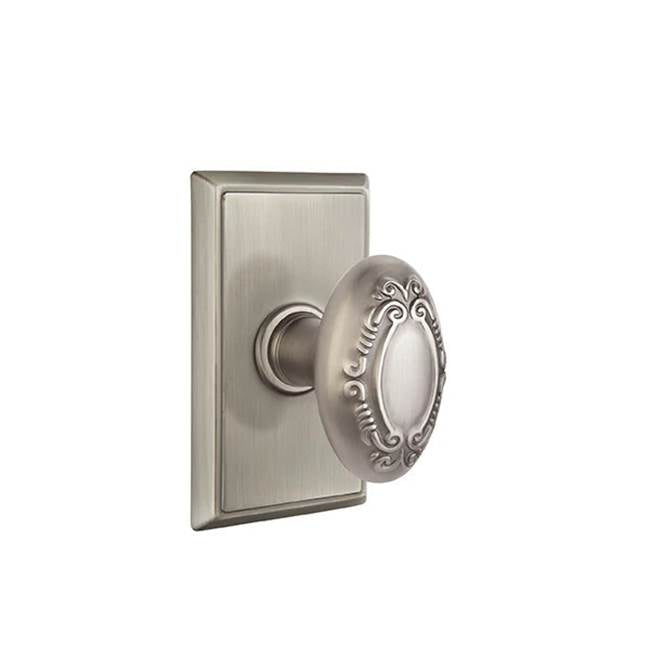 Emtek - Dummy, Rectangular Rosette, Victoria Knob, US15A - Pewter