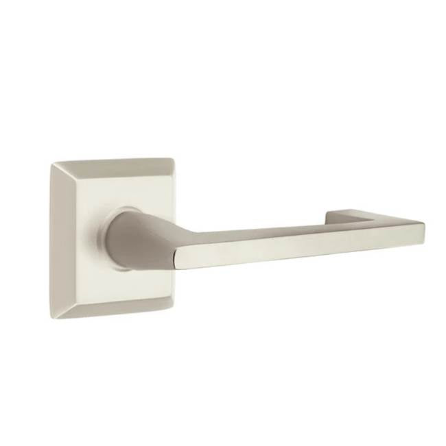 Emtek - Concealed, Privacy, Quincy Rosette, Argos Lever, US15 - Satin Nickel