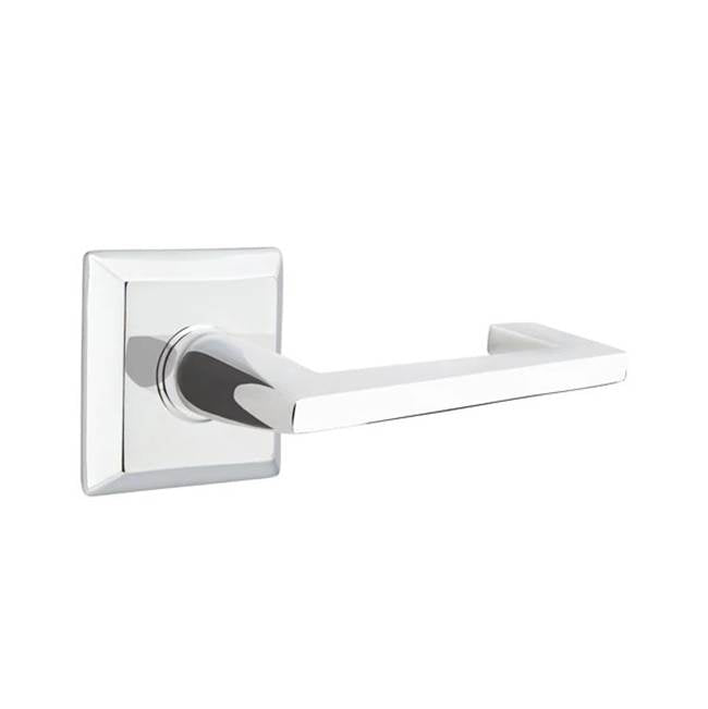 Emtek - Privacy, Quincy Rosette, Argos Lever, LH, US26 - Polished Chrome