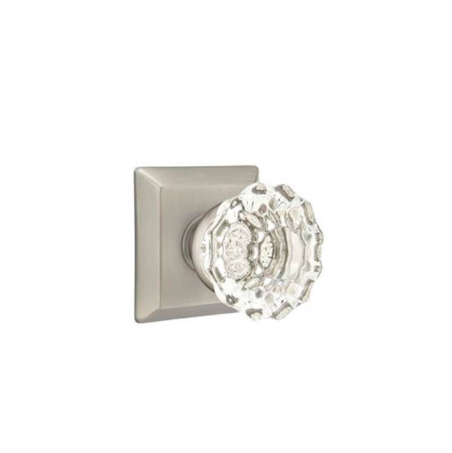 Emtek - Passage, Quincy Rosette, Astoria Crystal Knob, US15A - Pewter
