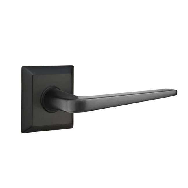 Emtek - Passage, Quincy Rosette, Athena Lever, LH, US19 - Flat Black