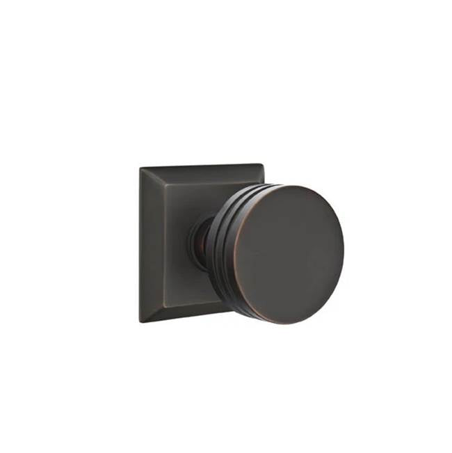 Emtek - Passage, Quincy Rosette, Bern Knob, US10B - Oil Rubbed Bronze