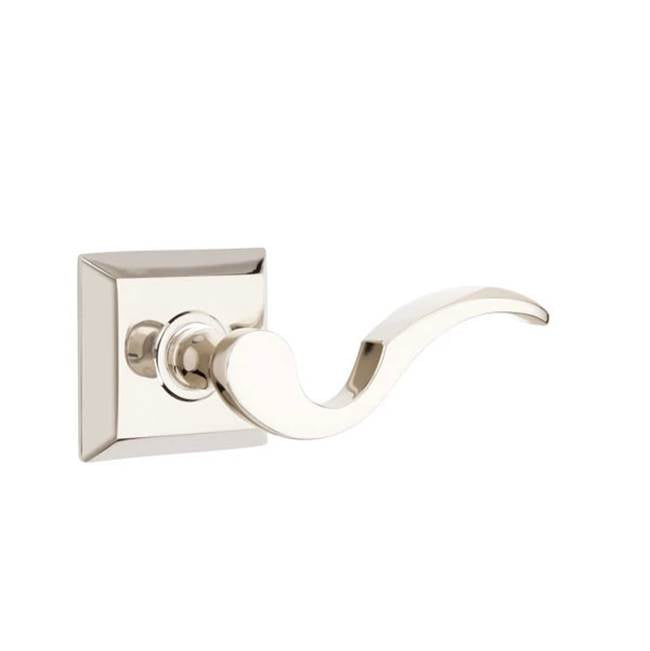 Emtek - Passage, Quincy Rosette, Cortina Lever, RH, US14 - Polished Nickel
