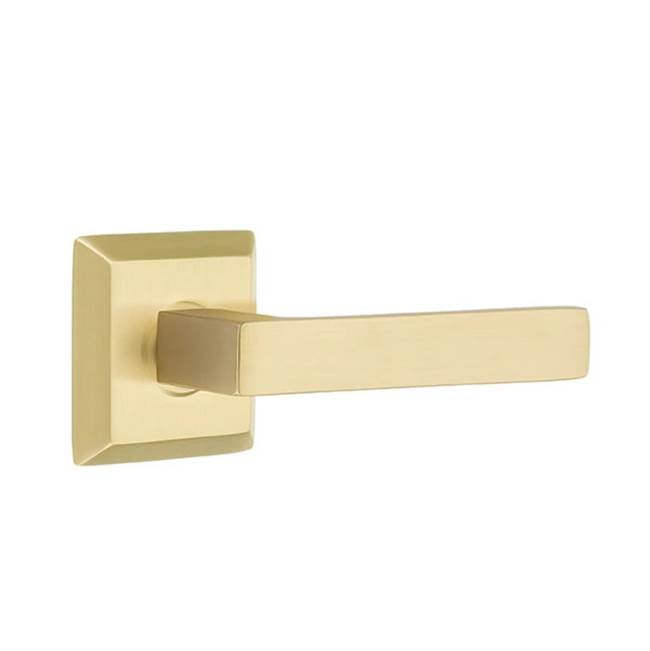 Emtek - Passage, Quincy Rosette, Dumont Lever, LH, US4 - Satin Brass