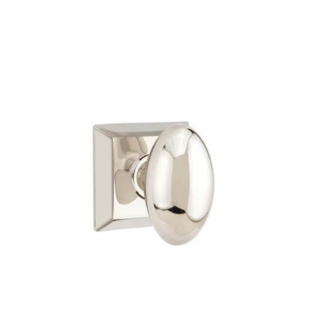 Emtek - Passage, Quincy Rosette, Egg Knob, US14 - Polished Nickel