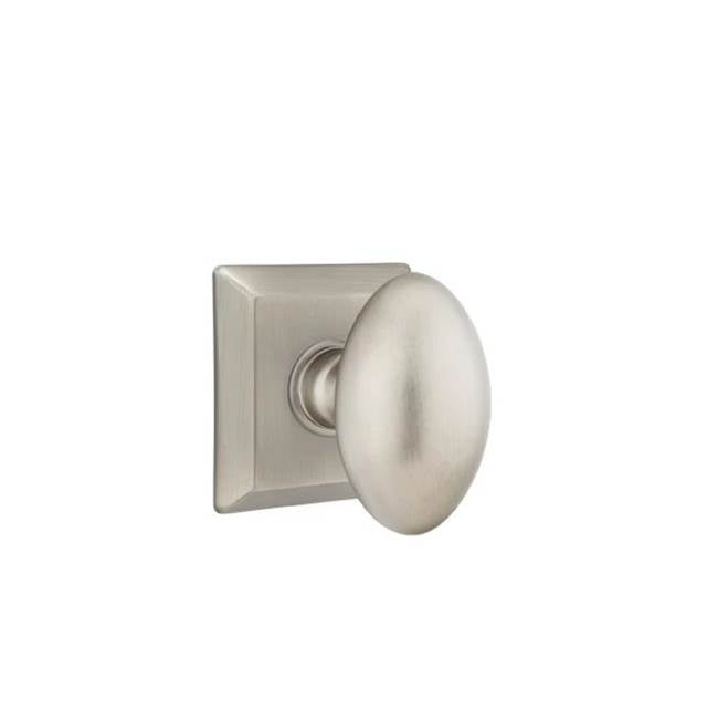 Emtek - Passage, Quincy Rosette, Egg Knob, US15A - Pewter