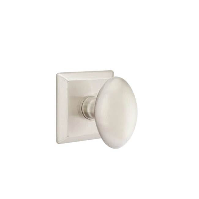 Emtek - Passage, Quincy Rosette, Egg Knob, US15 - Satin Nickel