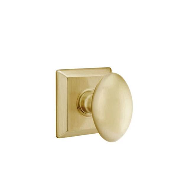 Emtek - Passage, Quincy Rosette, Egg Knob, US4 - Satin Brass