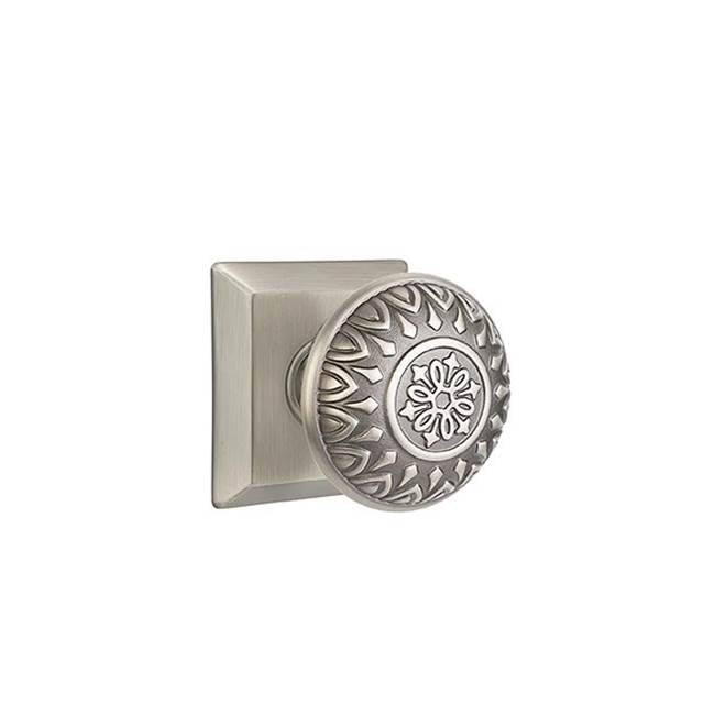 Emtek - Passage, Quincy Rosette, Lancaster Knob, US15A - Pewter