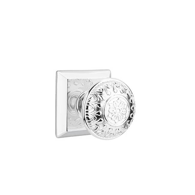 Emtek - Passage, Quincy Rosette, Lancaster Knob, US26 - Polished Chrome