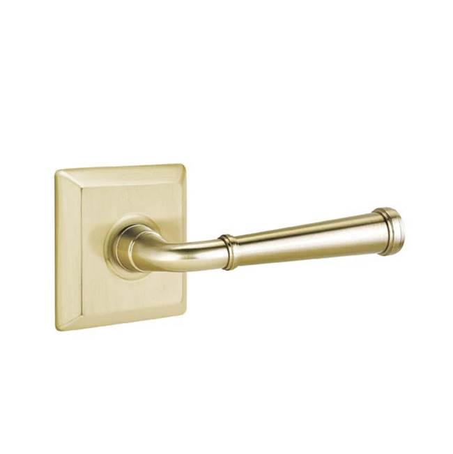 Emtek - Privacy, Quincy Rosette, Merrimack Lever, LH, US4 - Satin Brass
