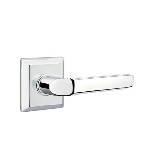 Emtek - Privacy, Quincy Rosette, Milano Lever, LH, US26 - Polished Chrome