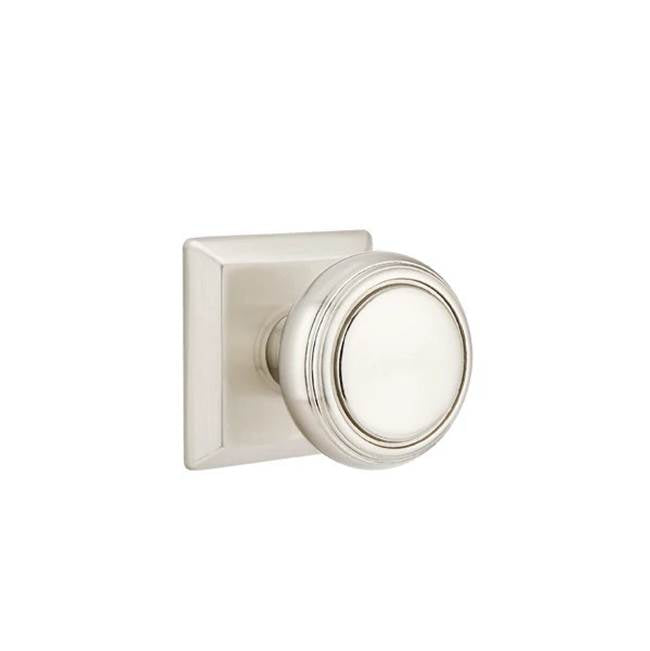 Emtek - Passage, Quincy Rosette, Norwich Knob, US15 - Satin Nickel