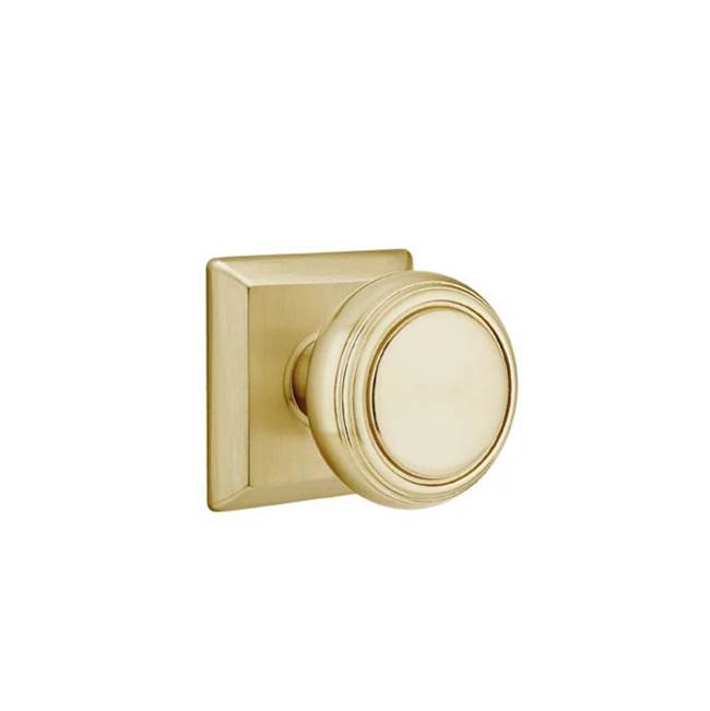 Emtek - Passage, Quincy Rosette, Norwich Knob, US4 - Satin Brass
