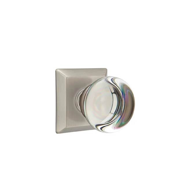 Emtek - Passage, Quincy Rosette, Providence Crystal Knob, US15A - Pewter