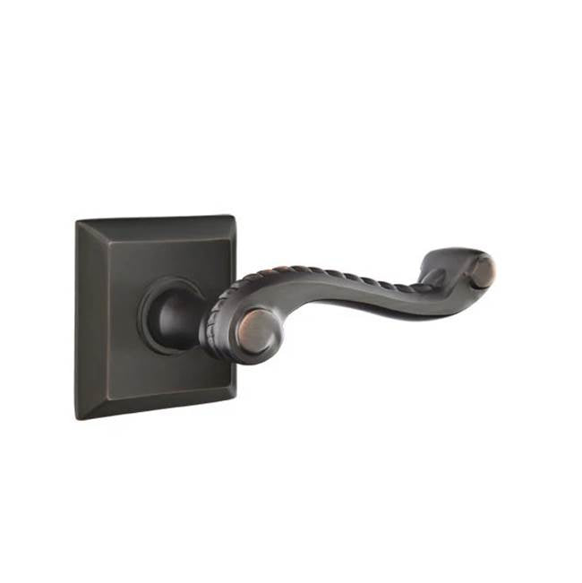 Emtek - Passage, Quincy Rosette, Rope Lever, LH, US10B - Oil Rubbed Bronze