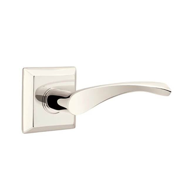Emtek - Privacy, Quincy Rosette, Triton Lever, RH, US14 - Polished Nickel