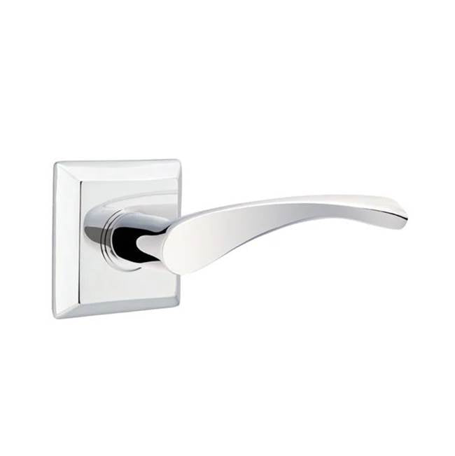 Emtek - Passage, Quincy Rosette, Triton Lever, LH, US26 - Polished Chrome