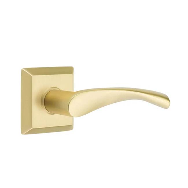Emtek - Passage, Quincy Rosette, Triton Lever, LH, US4 - Satin Brass