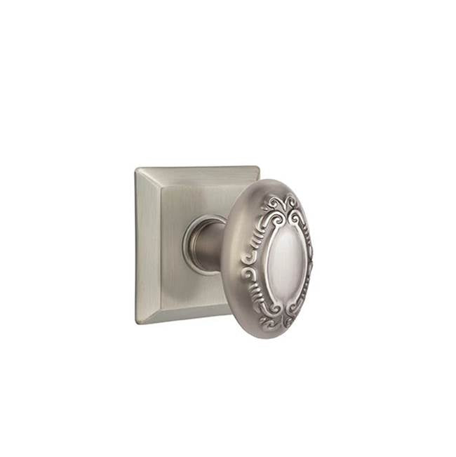 Emtek - Concealed, Privacy, Quincy Rosette, Victoria Knob, US15A - Pewter