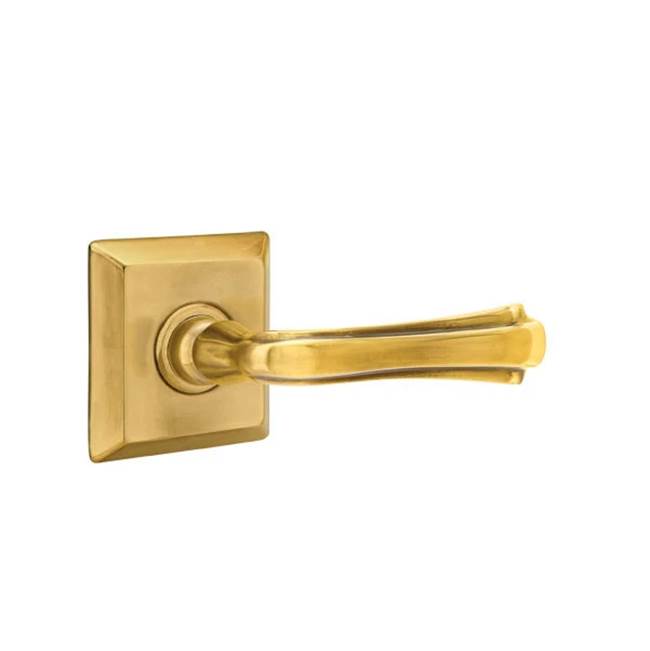 Emtek - Privacy, Quincy Rosette, Wembley Lever, LH, US7 - French Antique