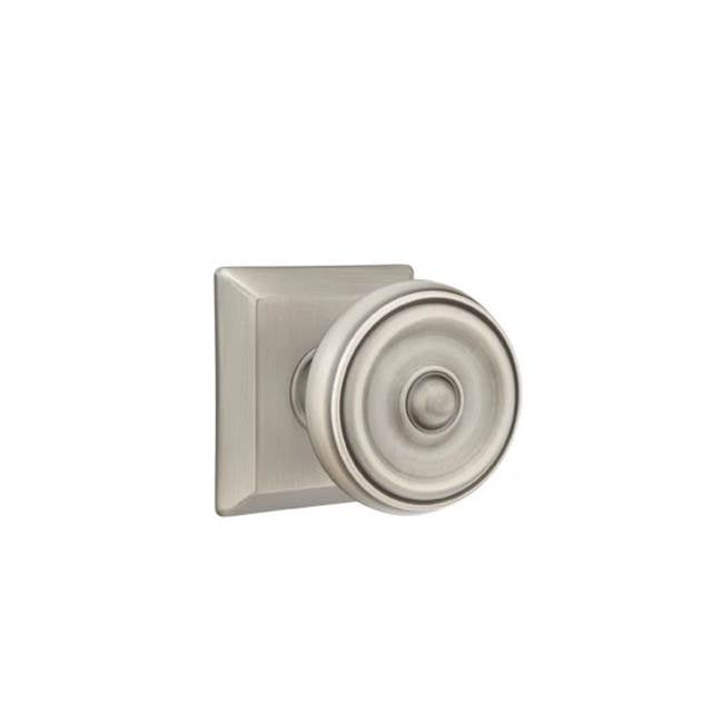 Emtek - Passage, Quincy Rosette, Waverly Knob, US15A - Pewter