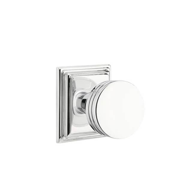 Emtek - Dummy, Wilshire Rosette, Bern Knob, US26 - Polished Chrome