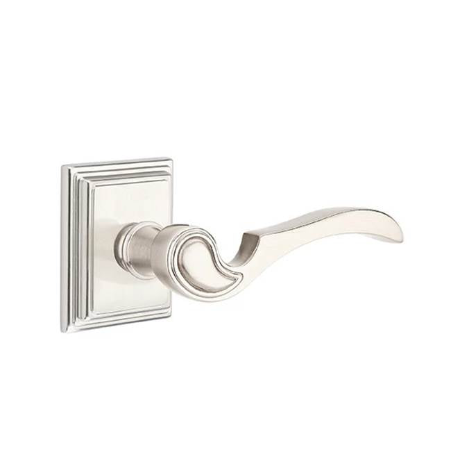 Emtek - Privacy, Wilshire Rosette, Coventry Lever, LH, US15 - Satin Nickel